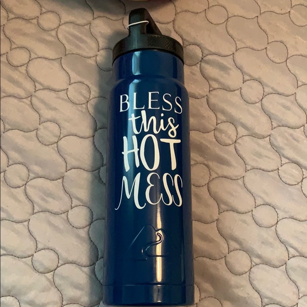“Bless this hot mess” water bottle.